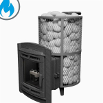 Банная печь «Атмосфера L» сетка нержавейка c газовой горелкой до 20 м³