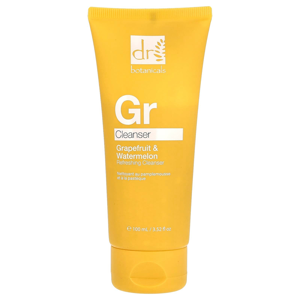 Dr. Botanicals, Освежающее очищающее средство, грейпфрут и арбуз, 100 мл (3,38 жидк. унц.)