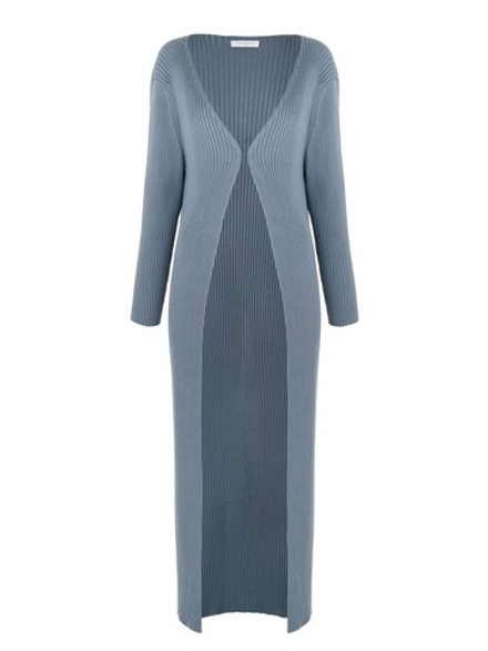 Кардиган макси, серый