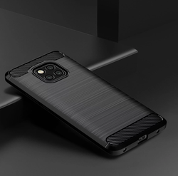 Чехол для Huawei Mate 20 Pro (Mate20 RS Porsche Design) цвет Black (черный), серия Carbon от Caseport