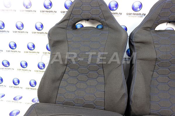 Анатомический комплект для переделки сидений ВАЗ в "Recaro" ("Рекаро") из ткани "Крупные соты"