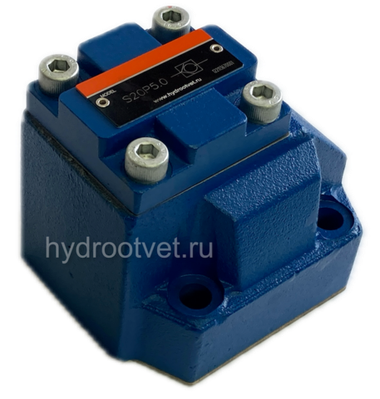 S20P1-10/V - Обратный клапан для монтажа на плиту Ду25, давление открытия 0,5 бар, уплотнение V = FKM