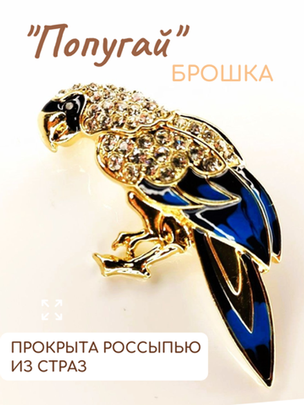 Брошка "Попугай"