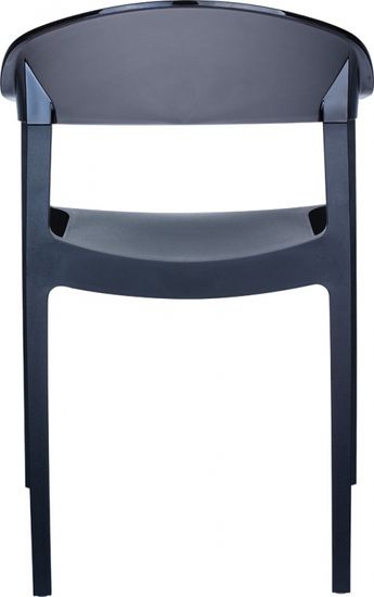 Кресло пластиковое Carmen прозрачное черное