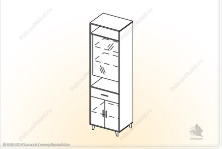 Шкаф с зеркалом Белла ШК-Z