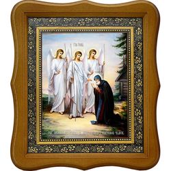 Явление Святой Троицы Александру Свирскому. Икона на холсте.