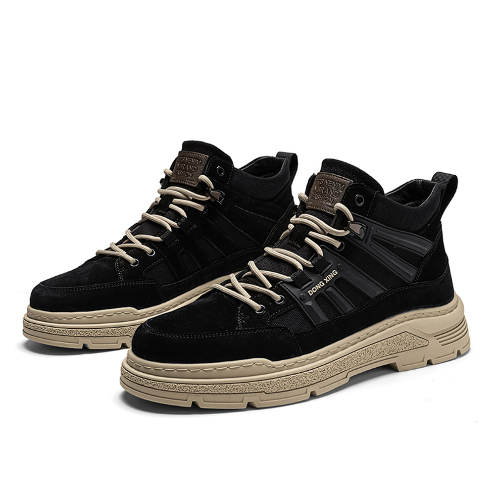 ABCIU Work Boots Unisex High top Black