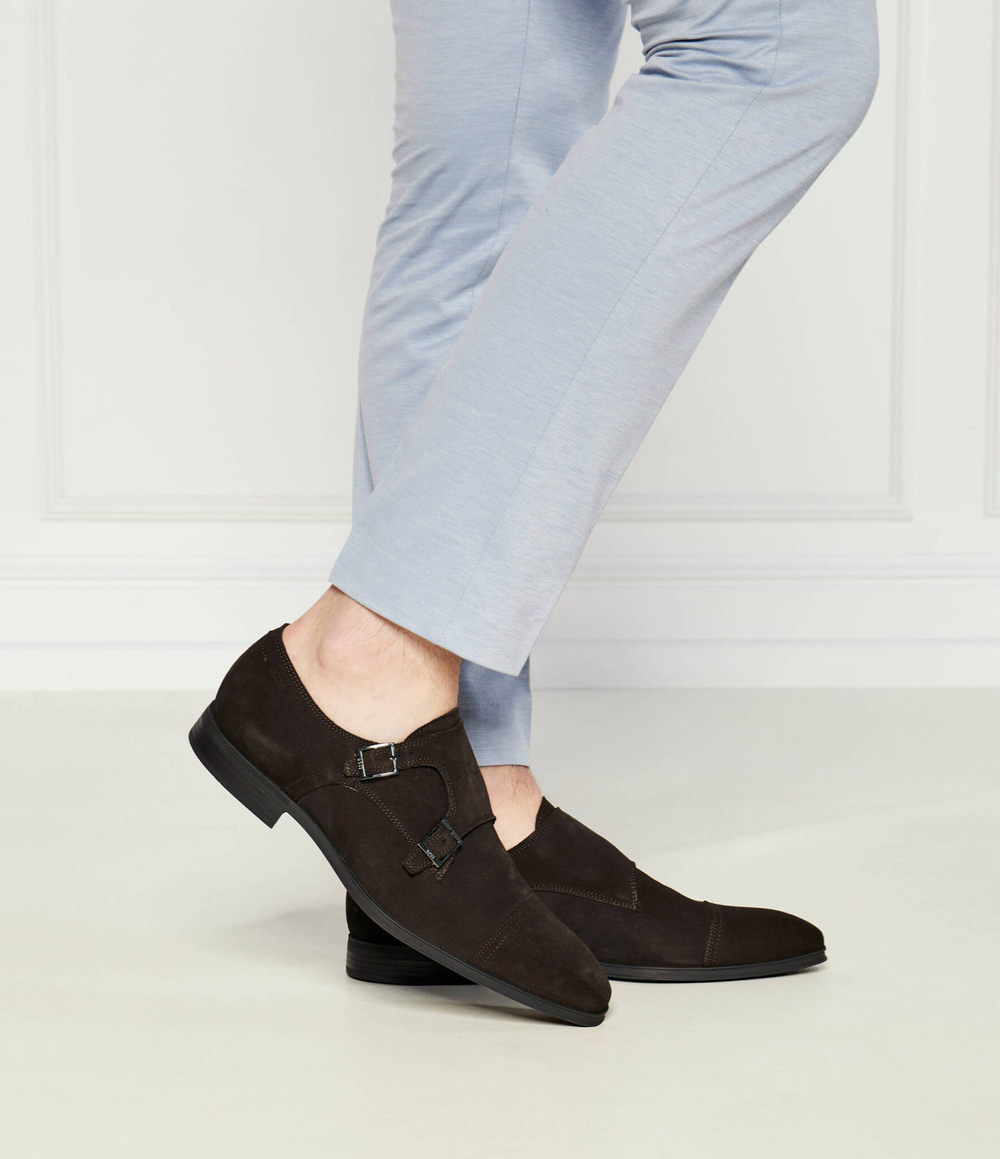 Кожаные монки theon BOSS BLACK - коричневый(50523052)