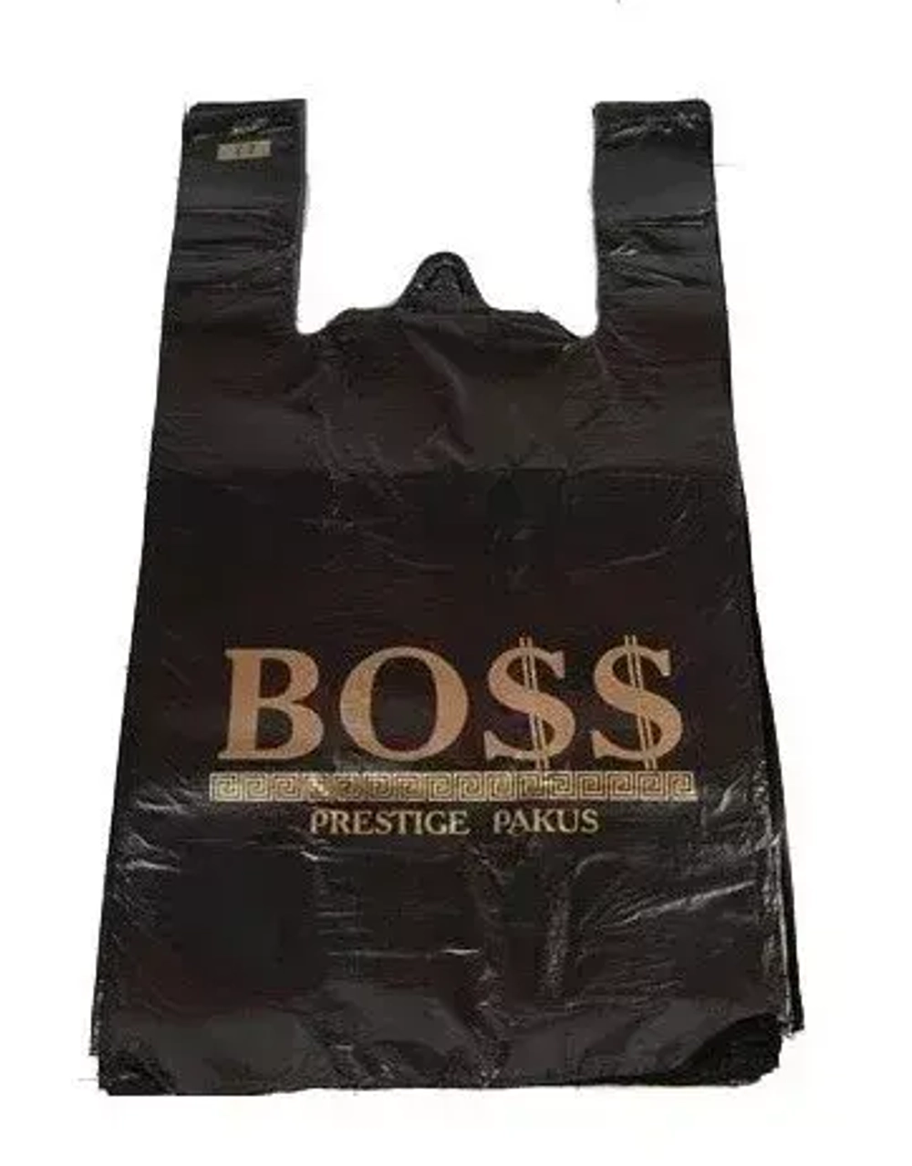 Пакет-майка ПНД 30+16х55 (25 мкм) "BOSS" черный Солпласт (100/1000 шт.)