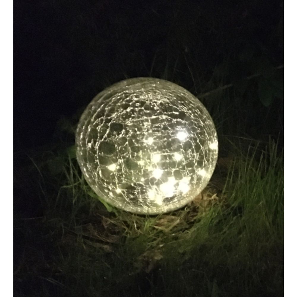 ERASF08-25 ЭРА Садовый светильник Шар на солнечной батарее, 20 LED 20 cм | Садовые декоративные светильники