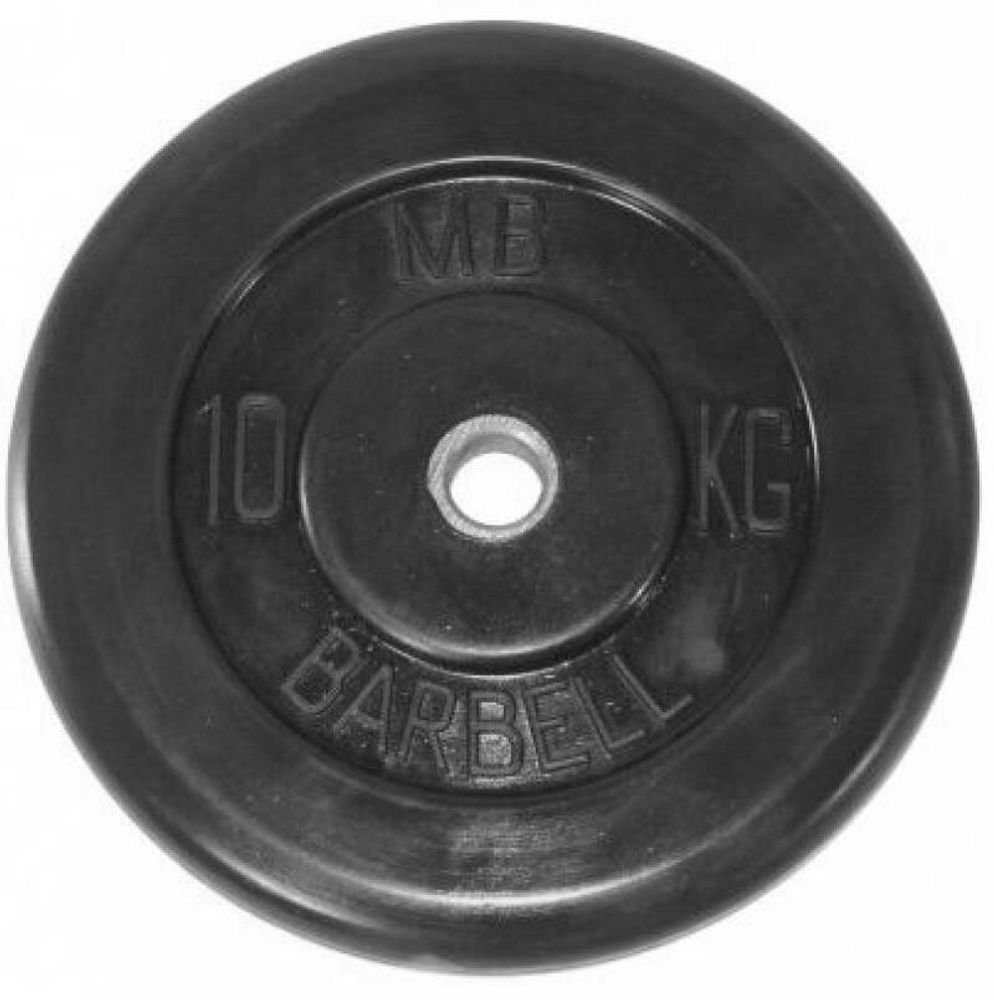 Диск обрезиненный BARBELL MB (металлическая втулка) 10 кг / диаметр 51 мм