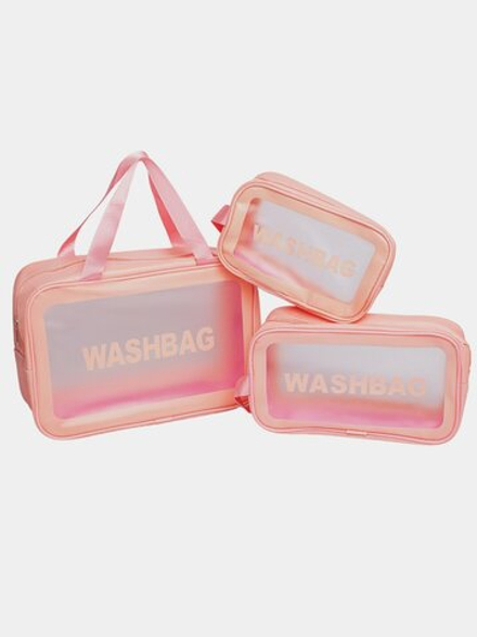 Косметичка водонепроницаемая Washbag сумка с ручкой органайзер косметичка для бассейна душа роддома, розовая 30*12*21см