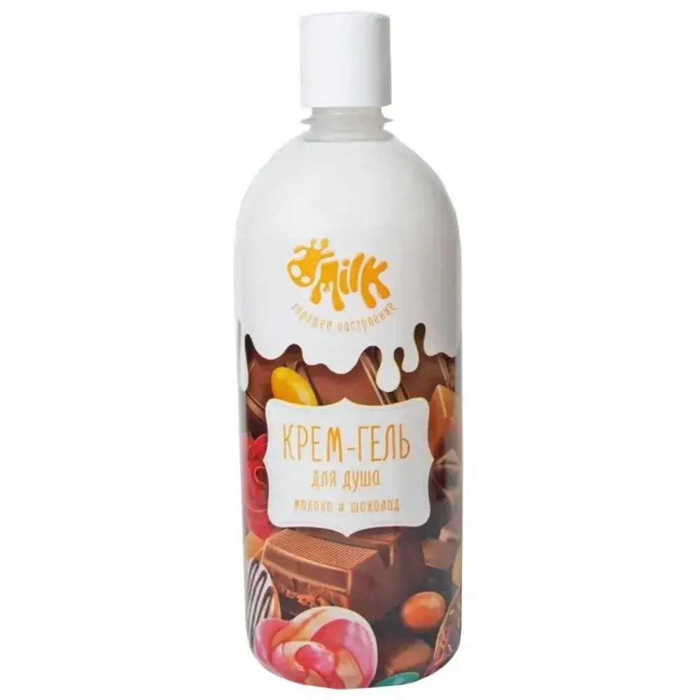 Крем-гель Milk для душа Молоко и шоколад, 800 мл