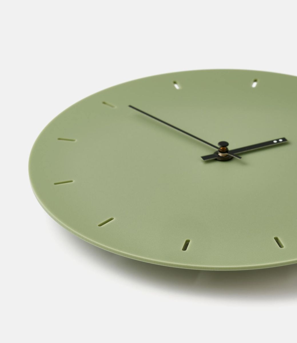 TOO Designs Minimal Clock Olive Green — настенные часы