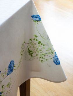 Скатерть 160х225 и 8 салфеток Vallesusa Excelsior Soffione 15740 Giallo бело-желтые