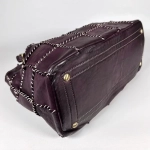 Женская сумка из натуральной винтажной кожи бордового цвета