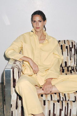 ZARA КУРТКА-РУБАШКА С КАРМАНАМИ — ZW COLLECTION, СВЕТЛО-ЖЕЛТЫЙ