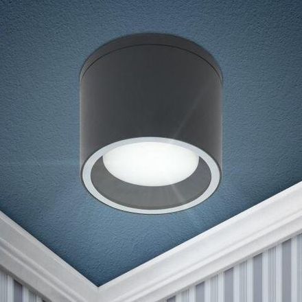 Светильник WL40 GR GX53 IP54 настен./потолочн. спот сер. Эра Б0054416