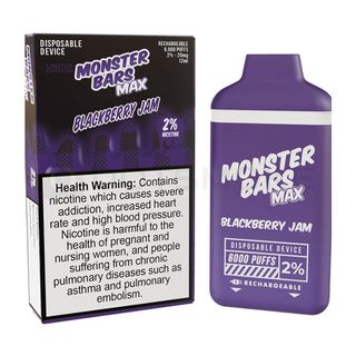 Купить Одноразовый Pod Monster Bars MAX - Blackberry Jam (6000 затяжек)