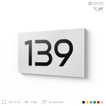 Номер на дверь 139, табличка на дверь для офиса, квартиры, кабинета, аудитории, склада, белая 120х70 мм, Айдентика Технолоджи