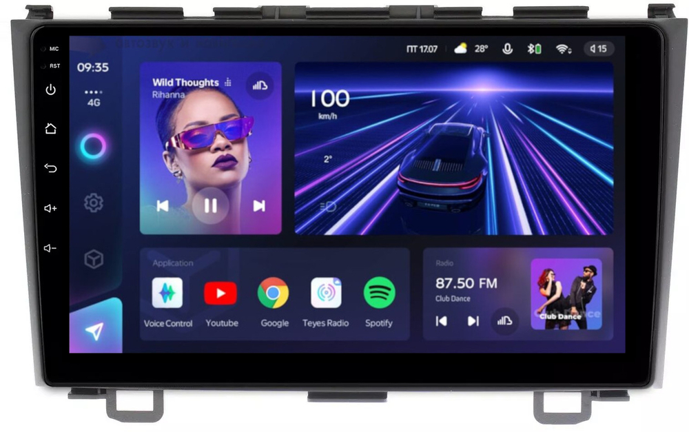 Магнитола для Honda CR-V 2006-2012 - Teyes CC3L на Android 10, 8-ядер, CarPlay, 4G SIM-слот