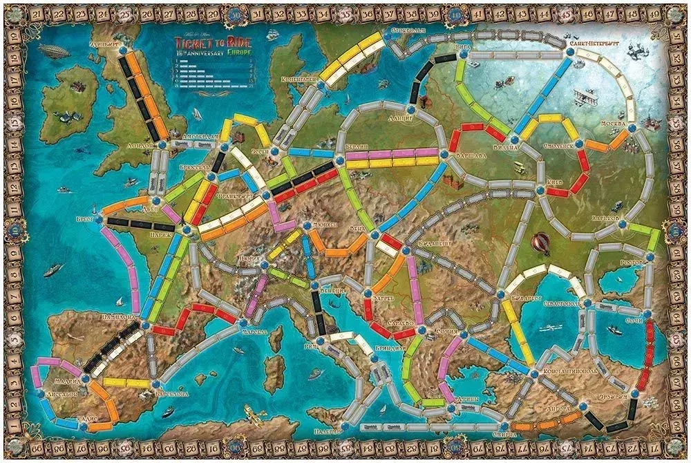 Ticket to Ride: Европа Юбилейное издание (на русском языке)