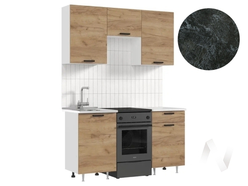 Кухня Рио NEW ЛДСП 1;5м (белый/дуб крафт/кастилло темный)