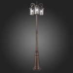 SL080.425.03 Светильник уличный наземный ST-Luce Темный кофе/Прозрачный, Темный кофе E27 3*100W