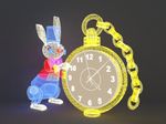 Светодиодная фигура "Кролик с часами"