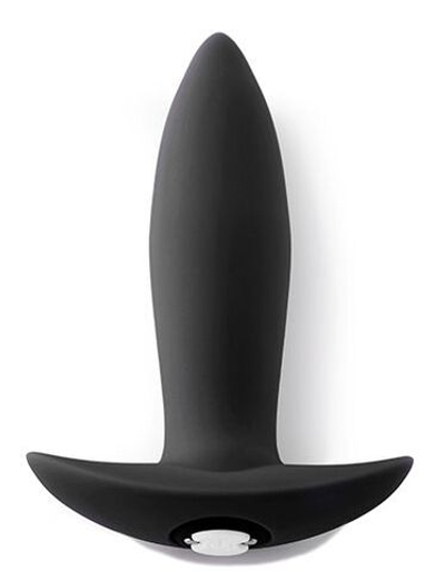Черный анальный вибромассажер MINI PLUG - 9,5 см. (Цвет: черный)