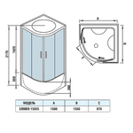 Душевая кабина WeltWasser WW500 EMMER 15055 150х150