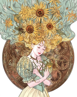 Girl in fame. Coloring Book