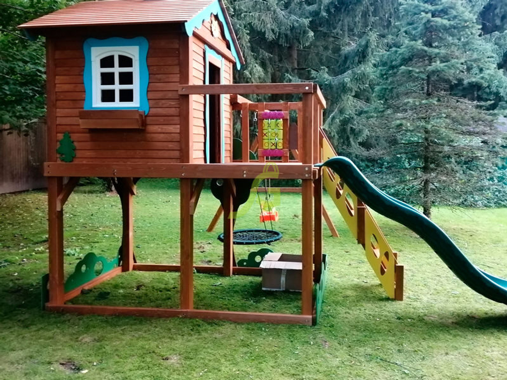 Детская деревянная площадка "Домик 2 Совёнок"