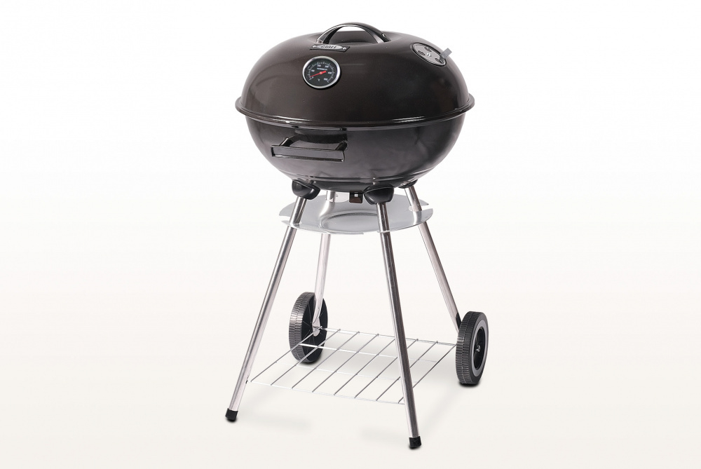 Круглый угольный гриль Start Grill DERBY с термометром 17 дюймов/43,5 см