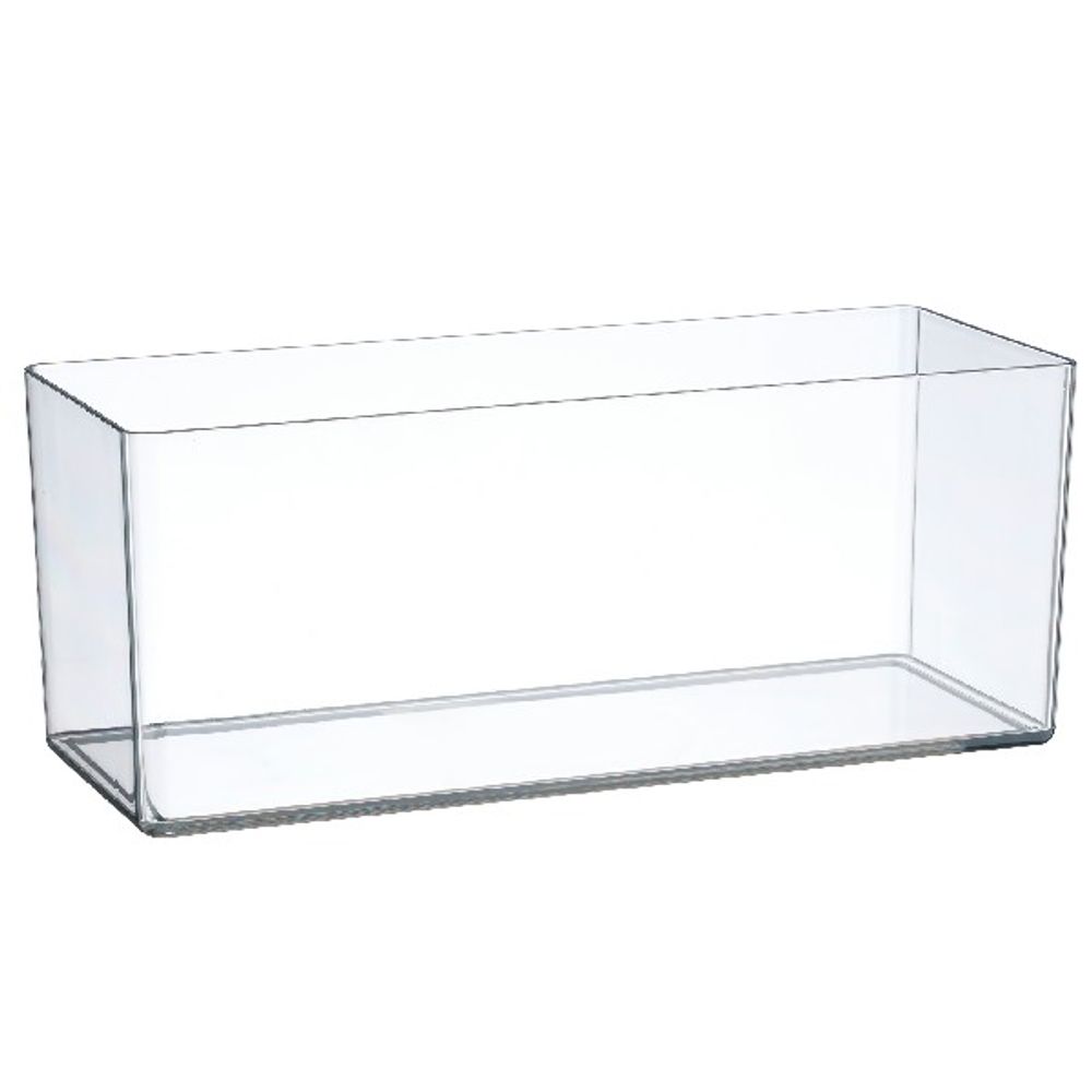 Кашпо "Classic square" (пластик) 25x10xH10см (Прозрачный)