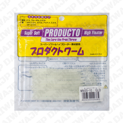 Силиконовая приманка  OFT  WORM  SLIM MINNOW WORM MW-35 GLOW