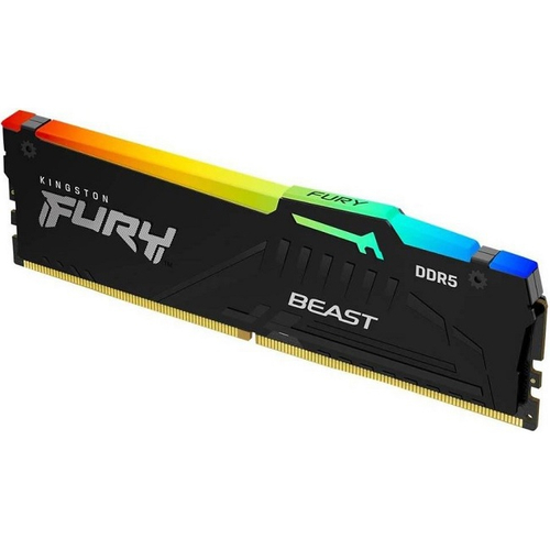Модуль памяти DIMM DDR5 16Gb, 5200Mhz, Kingston FURY Beast RGB (KF552C40BBA-16)