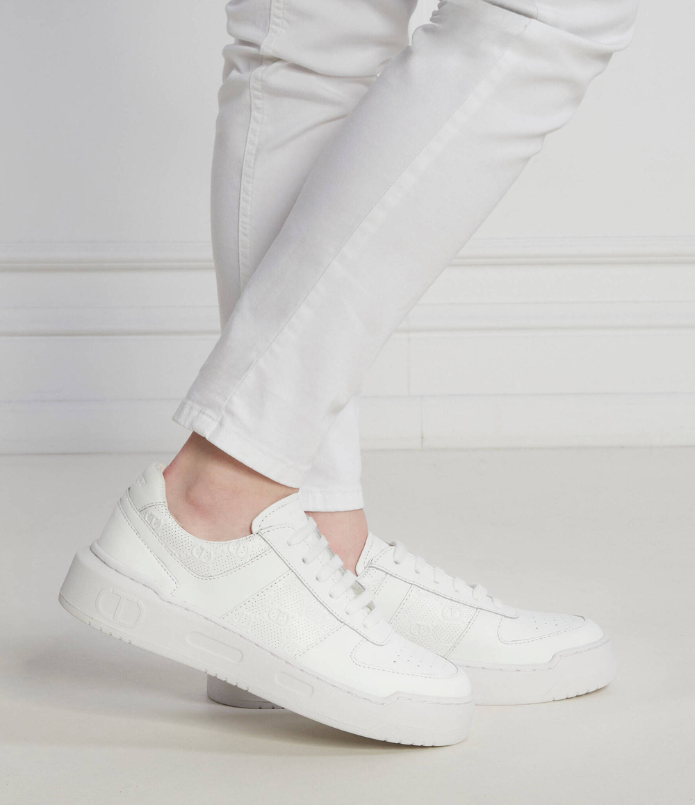 Кожаные кроссовки TWINSET - белый(241TCP020)