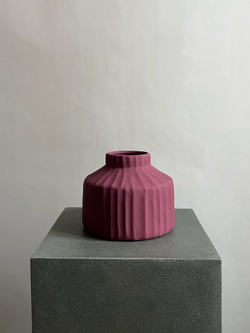 Ваза керамическая, цвет красный, 16,5*13,5 см