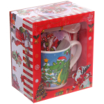 Кружка керамическая 200мл «Дракоша» с ложкой в подарочной коробке