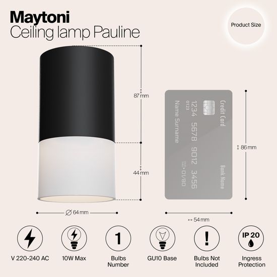 Потолочный светильник Technical C007CW-01B