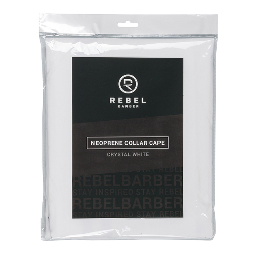 Пеньюар с неопреновым воротником REBEL BARBER Crystal White