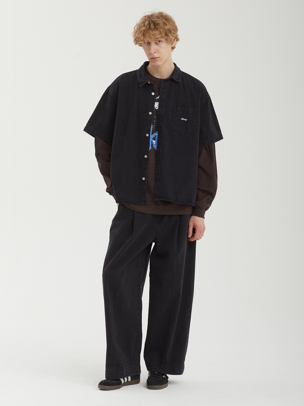 Мужские Джинсы Oliver Denim Pleated