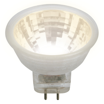 LED-MR11-3W-WW-GU4-220V GLZ21TR Лампа светодиодная. 220V. Прозрачная. Теплый белый свет 3000K. Картон. ТМ Uniel.