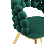 Стул на металлокаркасе Woodville Ball green, gold