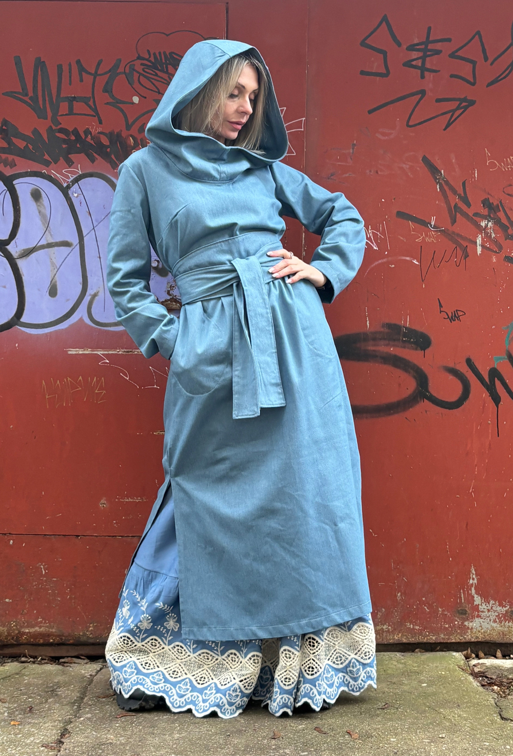 Платье Assassin /джинс голубой