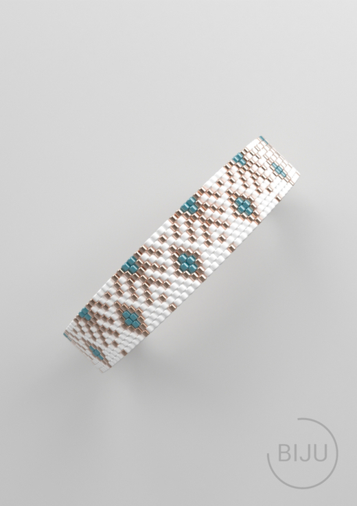 Схема PEYOTE, Схема браслета мозаичное плетение, узор из Miyuki Delica 11/0, файл PDF, №434