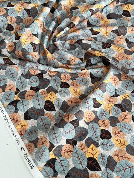 НОЯБРЬСКИЕ ЛИСТЬЯ, СЕРЫЙ - 100% хлопок 4