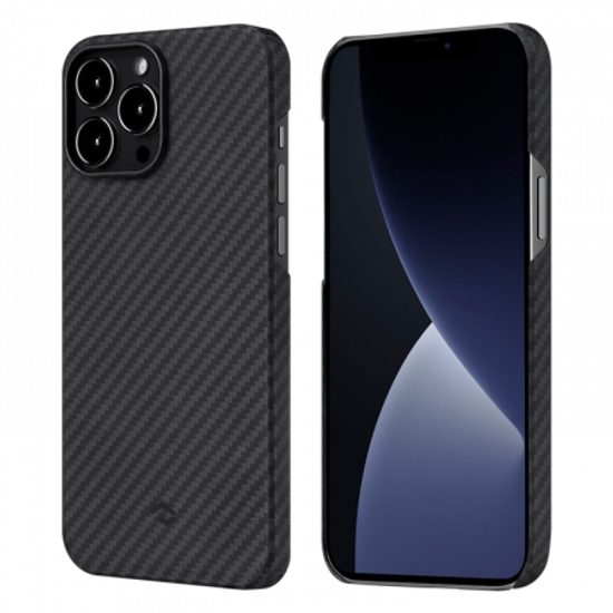 Чехол Pitaka MagEZ Case 2 для iPhone 13 Pro Max 6.7", черно-серый, кевлар (арамид)