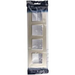 Рамка для розеток и выключателей ЭРА Elegance 14-5014-04 Classic, на 4 поста, шампань